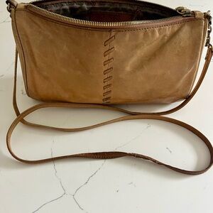 HOBO Tan Crossbody Bag with Stitch Accent
